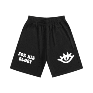 For His Glory Heavyweight Shorts (Black)