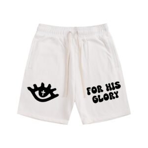 FOR HIS GLORY Shorts WHITE