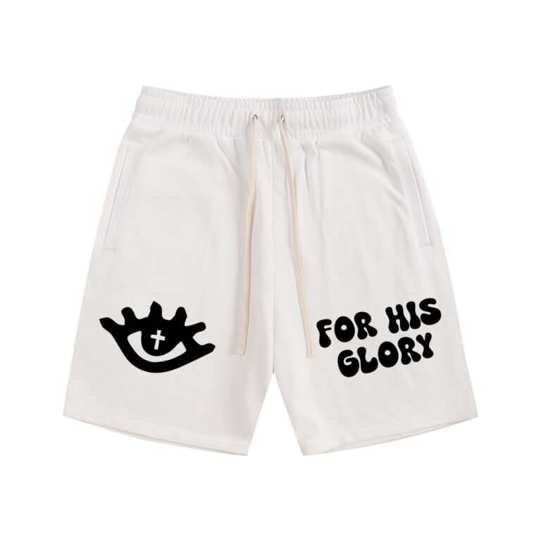 for-his-glory-shorts-white
