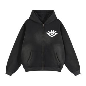 FOR HIS GLORY Sunfade Zipper Boxy Hoodie